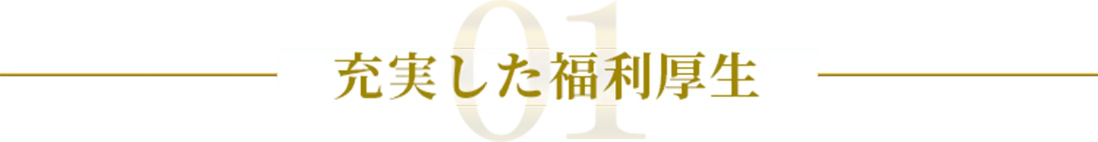 01 充実した福利厚生